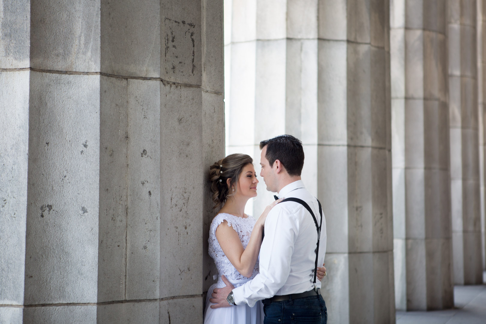 just married couple photo session in Buenos Aires city