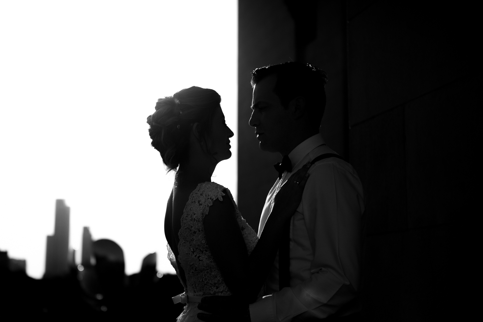 black and white bride and groom photo session Buenos Aires