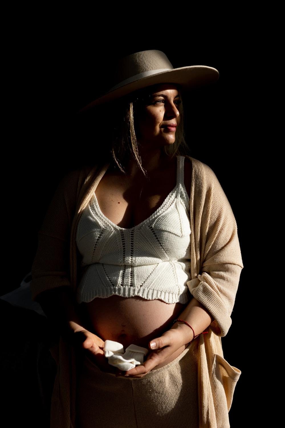 sesion de fotos de embarazo al atardecer en buenos aires, argentina en su hogar fotografa mujer, retratos profesionales 