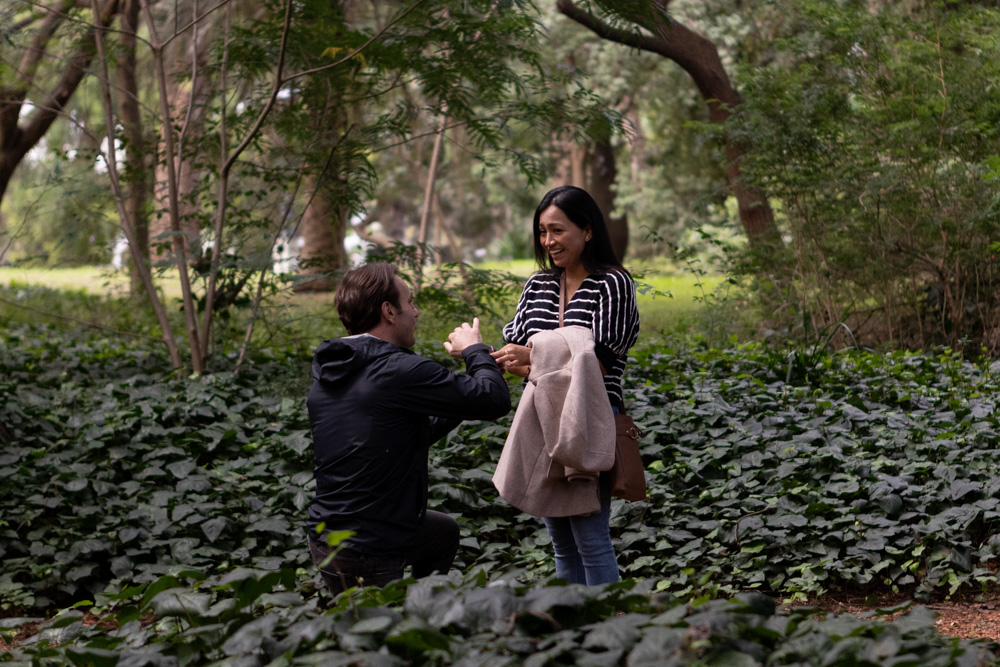 propuesta de matrimonio dopresa en Palermo, Jardin Botánico, Buenos Aires, Argentina, fotógrafos, boda