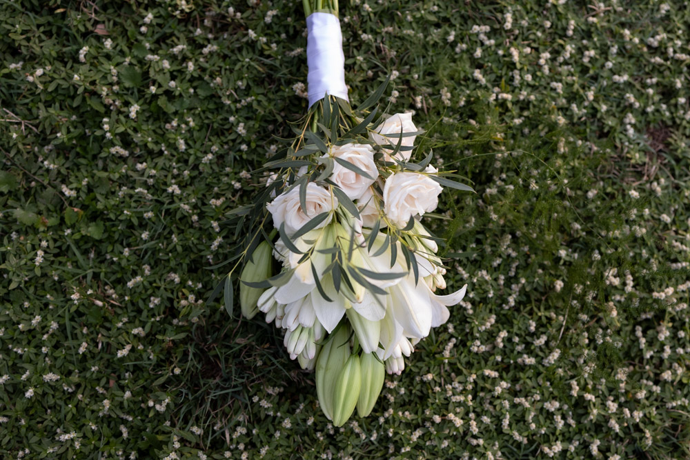 ramo de novias en casamiento en campo